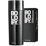 BOLDIFY Streuhaar für Dünner Werdendes Haar (Mittelbraun), Unsichtbar, Natürlich, Große Flasche, 56g, Kaschiert Haarausfall in 15 Sek, Haarverdichtung, Haarpuder für Feines Haar, Frauen/Männer