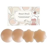Charm Karter Brustwarzenabdeckungen - No Show Pasties Wiederverwendbare, klebrige, Nahtlose Brustabdeckungen aus Silikon für Frauen, 2 Paar Blütenblätter
