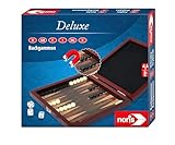 Noris Reisespiel Backgammon – magnetisches Brettspiel ab 8 Jahren in Holzbox 16 x 16 cm – Strategiespiel mit Spielfiguren für unterwegs – Reisespaß für Kinder und Erwachsene – klassischer Spielehit