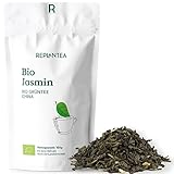 BIO GRÜNER TEE JASMIN 100g (50 Tassen) | China Jasmintee Lose in Bio-Qualität REPLANTEA