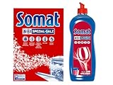 Somat 5in1 Spülmaschinenpflege SET, Klarspüler 750ml & Spezial-Salz 1,2Kg, Wasser