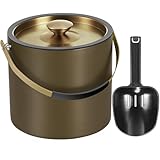 Moderner isolierter Eiskübel mit Silikondeckel,