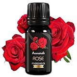 Aromaholik Rosenöl BIO 100% naturrein – Ätherische Öle für Diffuser & Aroma Diffuser – Zertifiziertes ätherisches Öl aus Indien – Rose Essential Oils 10ml für Sauna & Massage