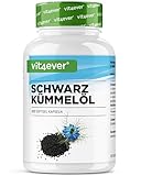 Schwarzkümmelöl - 420 Kapseln - 1000 mg pro Tagesportion - Ägyptisch, naturbelassen & kaltgepresst - Echtes Nigella sativa