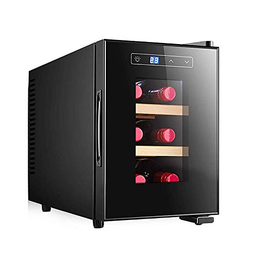 NIVOK Weinkühler, eingebauter oder freistehender Weinkühlschrank wie Champagner und Wein, Einzonen-Temperaturspeicherfunktion mit LED-Licht und Griff