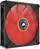 Corsair ML140 LED ELITE, 140mm PWM-Lüfter mit LEDs (CORSAIR AirGuide-Technologie, Magnetschwebelager, Bis zu 1.600 U/min, acht helle LEDs, Geräuscharm, Hoher Luftstrom) Einzelpackung - Rot