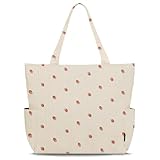 HOMESPON Cordury Tote Bag Große Umhängetasche mit Reißverschluss und Taschen für Reisen Fitnessstudio Urlaub