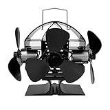 MRVAKDYDI Brennerventilator, Ofenventilator, Holzbrenner, energiesparend, wärmebetriebener Kaminventilator, stromfrei, effiziente Wärmeverteilung, hochtemperaturbeständig (9 Flügel)