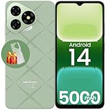 Ulefone Note 19 Handy (2025), Android 14, 6 GB+64 GB ROM/SD-512 GB, Octa Core Smartphone Günstig, 5000 mAh, 6,56 Zoll HD+ Handy, 8MP+5MP, 4G Smartphone Ohne Vertrag Dual SIM/Face ID/GPS/3 Slot-Grün