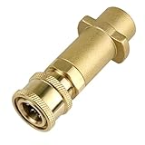 Langlebiger Schnellanschluss-Hochdruckreiniger-Adapter aus Messing für Hochdruckreiniger, 1/4-Zoll-Schnittstellen-Adapter