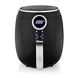 Tristar FR-6956 Heißluft-Fritteuse Cool-Touch-Gehaeuse, Ueberhitzungsschutz, Timerfunktion Schwarz, Digital, 4,5L