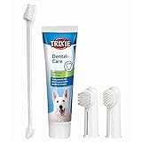 TRIXIE Zahnpflege 4 Stück Satz für Hund, Für die Rundum-Pflege der Hundezähne, Ohne Strom