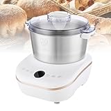 Knetmaschine KüChenmaschine Zum Backen - Inklusive RüHrschüSsel Aus Edelstahl, Elektrischer Teigmixer Mit GäRfunktion – Geeignet FüR Brotteig, Pizzateig Und Mehr white 5L