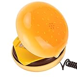 Hamburger Telefon Schnurtelefon,ASHATA Schnurgebundenes Telefon Emulational Hamburger Kompakttelefon,Schnurgebundenes Analog Festnetz Telefon für Hause Büro usw.