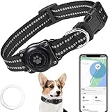 GPS-Tracker, Mini-GPS-Tracker mit Hundehalsband (nur iOS), keine monatlichen Gebühren, wasserdichte Halsbänder, funktioniert mit Apple Find My-Dogs, tragbares Anti-Verlust-Tracking-Gerät