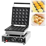 1750W Mini Dutch Pancake Maker, Kommerzielle Elektrische Antihaft-Pfannkuchen-Maschine, 25 Löcher Runde Pfannkuchen, 50-300℃ Einstellbare Temperatur, Zum Backen Von Crepes, Muffins, Dutch Pancakes