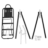 Bike Heck -Rack Aluminiumlegierung Verstellbarer Fahrrad -Touring -Träger Universal Mount für Disc V Brake Heavy Duty Bike Accessoires Schwarz 38,5 cm x 14,5 cm