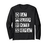 Eat Sleep Kite Repeat Kitesurfen Kitesurfer Kiteboarding Langarmshirt