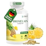 Bromelain hochdosiert, 5.000 FIP – 120 vegane Kapseln, hohe Enzymaktivität 2.500 GDU, Ananas Extrakt Bromelain Kapseln, Intenso Enzyme, natürliches Ananas Enzym ohne Zusatzstoffe