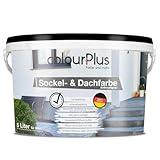 colourPlus Sockelfarbe & Dachfarbe 5L Anthrazitgrau | Wetter & UV Beständige Farbe für Dachflächen, Beton, Mauerwerk, Fassade & Kellerwände | Made in Germany