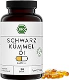 Schwarzkümmelöl Kapseln BIO 180 Stück vegane Kapseln I ägyptisch - naturbelassen - kaltgepresst | 1000 mg pro Tagesdosis - bioKontor