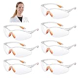 Kigniote Schutzbrille Arbeitsschutzbrille,8 Stück Schutzbrillen Transparent Schutzbrille Labor Sicherheitsbrille Schutzbrille für Arbeit Staubdicht Schießsport für Kinder Herren Damen
