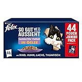 FELIX So gut wie es aussieht Gemischte Vielfalt in Gelee Katzennassfutter 44x85g Portionsbeutel