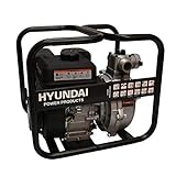 HYUNDAI Benzin-Wasserpumpe GWP57645 mit 5.4 PS Motor, 30.000 l/h Fördervolumen, 65 m Förderhöhe (Motorpumpe, Gartenpumpe, Frischwasserpumpe)