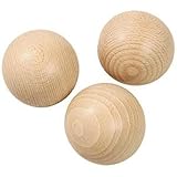 CREATIV DISCOUNT ® Holzkugel ohne Bohrung, Größe 40mm, 5 Stück, CSH15OB40