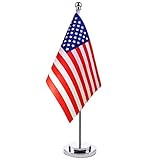 Amerika Flaggen USA Flag Amerikanische Schreibtischflagge UNITED STATES OF AMERICA 21 x 14 cm Stahlmast und Sockel für Das Managementbüro Startseite Büro