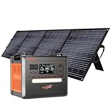 SOLARPLAY Tragbare Powerstation Ladestation 2304Wh/2500W Solargenerator mit 1 * 200W Solarmodul, 12 Anschlüsse, 1,5 Stunde Schnellladung für Camping, Wohnmobile & Stromausfälle mit 5 Jahren Garantie