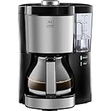 Melitta Look Perfection – Kaffeemaschine mit abnehmbarem Wassertank, Filterkaffeemaschine mit Glaskanne und Tropfstopp, für bis zu 10 Tassen Kaffee, schwarz