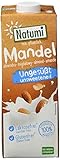 Natumi Mandeldrink Ungesüßt Bio Vegane Milchalternative, Nuss, 1 ltr (6er Pack)