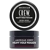 AMERICAN CREW – Heavy Hold Pomade, 85 g, Stylingpomade für Männer, Haarprodukt mit extrem starkem Halt, Stylingprodukt für Frisuren mit viel Glanz, wasserbasiert, Unparfümiert