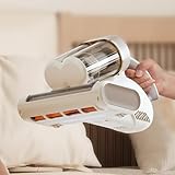 Tjean Milbensauger für Matratzen – Doppelter Staubbehälter, UV-Licht & Ultraschall, HEPA-Filter, Heißer Wind Funktion – Gegen Milben, Staub & Tierhaare auf Matratzen, Sofas, Teppichen