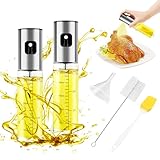 JOPHEK Ölsprüher, 100ml Sprühflasche Öl Ölsprüher für Speiseöl Ölsprüher für Heißluftfritteuse Oil Sprayer, Öl Sprayer für Salat/Grillen/Backen (2P set)