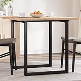 Xichuzi Esstisch O-Gestell 90x90x75,5 Massivholz Kiefer und Gusseisen, Dining Table, Esszimmertisch, Küchentisch, Tisch Esszimmer, Küchen Tisch, Kitchen Table, Mehrzwecktisch - 3282740