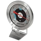 Salter 517 SSCR Thermometer für Kühl- und Gefrierschränke, analog, Temperaturbereich von -30 bis 30 °C, leicht ablesbar, Edelstahlgehäuse und Bimetallsensor für frische Lebensmittel, für zu Hause/Café
