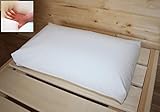 Supply24 Saunakissen für Sauna, Pool weiß Hochhitzebeständig Schweißabweisend und Schnelltrocknend 40x24x12 Ergonomisches Gelschaum Kopfkissen Nackenstütze [Must Have Sauna Zubehör]