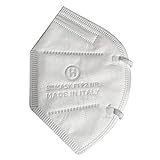 15 x FFP2-Masken, CE-zertifiziert, weiß, hergestellt in Italien. Weiche weiße Gummibänder, 5-lagige Filtration ≥ 95%, einzeln versiegelt. Zertifiziert nach ISO 9001 und EU 2016/425