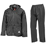 Regenanzug ( Jacke und Hose), absolut wasserdicht ,black, XL XL,Black
