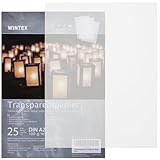WINTEX 100 Blatt Transparentpapier DIN A6 50 g/qm Schnittmusterpapier - bedruckbar - Pergamentpapier Architektenpapier zum drucken - Pauspapier zum bedrucken - Tracing Paper