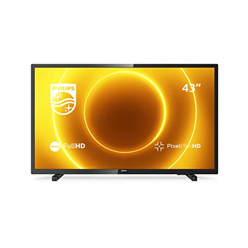 Philips 43PFS5505/12 43-Zoll-LED-Fernseher (Full HD, Pixel Plus HD, Full-Range-Lautsprecher, 2 x HDMI, USB) Schwarz Glänzend [Modelljahr 2020]