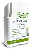 STEVIAGO Stevia Tabs (Reb-A 97%) im praktischen Tabspender (200 Tabs)