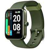 Vowtop Aktivitätstracker Alexa integriert, 1,69'' DIY-Zifferblatt, Blutsauerstoff, Herzfrequenz, Schlaf, Fitness-Tracker, Benachrichtigungen, Wetter, 14 Sportmodi.Olivgrün