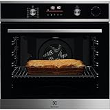 Electrolux Dampfgarer EOC6H77X, Serie 600, 60 cm, Einbau, SenseCook mit SteamCrisp, Aqua Cleaning-Funktion, Pizza-Funktion, Fassungsvermögen 72 l, LED-Display, schnelles Aufheizen