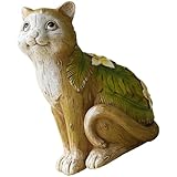 Toddmomy Katzendekorationen Katzenfigur Ornament Stickig Smoking Weiß Ausgestopft Für Gartendekoration Katzen Katzenverzierung Hallo Winzig Miniatur Plüsch Skulpturen Wohnkulturstatuen Harz