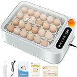 Sailvono 24 Eier Brutautomat Vollautomatisch Inkubator, mit Externer Wasserzugabe , Temperaturkontrolle, Effizienter LED Beleuchtung , Eier automatisch drehen, von Hühnern -Grün