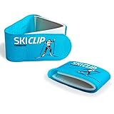 Goodymax 2 x Skihalter SkiClip für Langlauf Nordic Racing Ski Klett Klip Halter Band Riemen