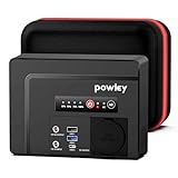 Powkey Powerbank mit Steckdose 97.68Wh Tragbare Powerstation mit 100W/230V AC Ausgang, 12V DC, 65W USB-C Externer Akku für Tablet Handy